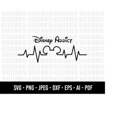 COD1181- Heartbeat Svg, Mickey Heartbeat Svg, Castle Heartbeat Svg, Heartbeat Silhouette Svg, Cricut Silhouette Files