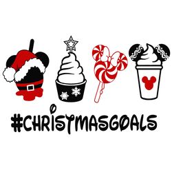 Mickey Christmas Goals Drink And Snacks SVG