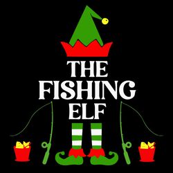 Fishing Elf Family Christmas Vacation Life SVG
