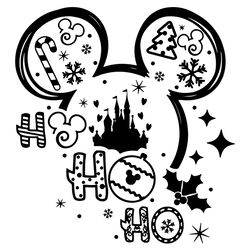 Disney Mickey Christmas Castle Vacation Gift SVG