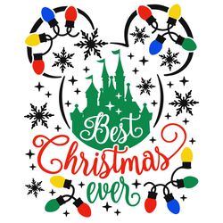 Disney Best Christmas Ever Family Trip 2022 Lights SVG