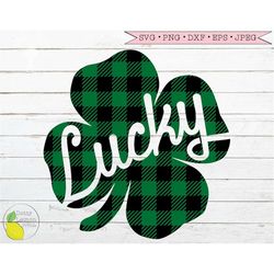 St Patricks Day svg, Lucky Irish Shamrock Plaid svg Clover Leprechaun Luck of the Irish svg files for Cricut Downloads S