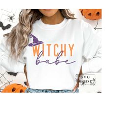 Witchy Babe SVG PNG PDF, Spooky Babe Svg, Halloween Shirt, Halloween Svg, Spooky Vibes Svg, Halloween Decor, Witch Svg,