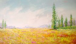 Landscape Painting ORIGINAL OIL PAINTING on Canvas, Provence Painting Original Impressionist Art by "Walperion"