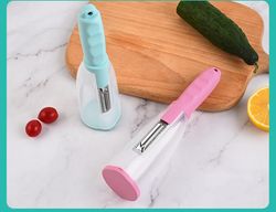 Stainless Steel Peeler with Container Vegetable Kitchen Gadget Storage(US Customers)