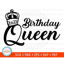 Birthday Queen SVG, Birthday svg Women, Birthday Girl SVG, Birthday Cut File, Birthday Labels SVG, Birthday Girl Gift, D