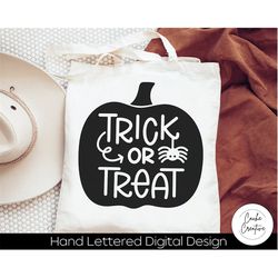 Pumpkin Trick or Treat Halloween SVG INSTANT DOWNLOAD dxf, svg, eps, png, jpg, pdf for use with programs like Silhouette