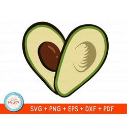Avocado SVG, Avocado Heart, Avocado Love, fruit svg, Avocado gift, avocado vector svg