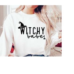 Witchy Babe SVG PNG PDF, Spooky Babe Svg, Halloween Shirt, Halloween Svg, Spooky Vibes Svg, Halloween Decor, Witch Svg,