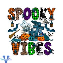Spooky Vibes Halloween Pumpkin Season PNG Sublimation