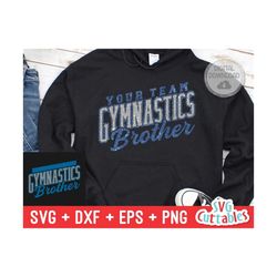 Gymnastics Brother svg - Gymnastics Cut File - Gymnastics Template 006 - svg - eps - dxf - Silhouette - Cricut Cut File