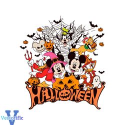 Retro Disneyland Halloween Mickey and Friends SVG Download