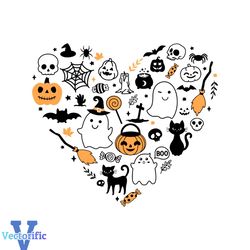 Cute Love Halloween SVG Halloween Doodles SVG Cricut File