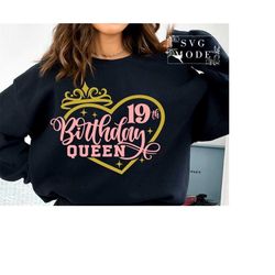 19th Birthday SVG PNG, Stepping Into My 19th Birthday Svg, Officially 19 Svg, It's My Birthday Svg, 19th Birthday Party,