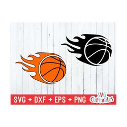 basketball flames svg, basketball with flames, svg, dxf, eps, basketball, cricut cut file, silhouette, digital cut file