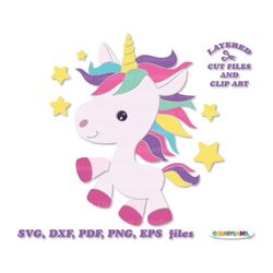 INSTANT Download. Cute little unicorn svg cut files and clip art. Personal and commercial use. Lu_9.