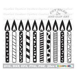 INSTANT Download. Commercial license is included! Birthday candles bundle cut files and clip art. Bc_1.
