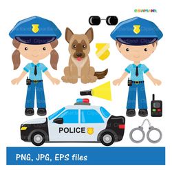 INSTANT Download. Police clip art. Cp_4. Personal and commercial use.