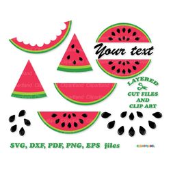 INSTANT Download. Watermelon svg cut file and clip art. Commercial license is included up to 500 uses! Wm_1.