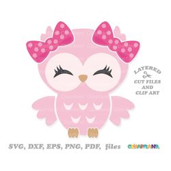INSTANT Download. Personal and commercial use is included! Cute owl svg, dxf cut files and clip art. O_7.