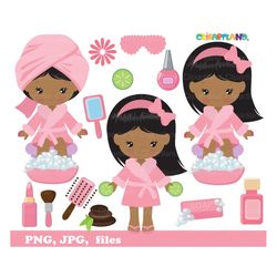 INSTANT Download. Spa girl party clip art. Csp_61_Spa. Personal and commercial use.