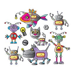 INSTANT Download. Robot clip art. CR_18_Robot. Personal and commercial use.
