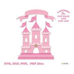 INSTANT Download. Personal and commercial use is included! Castle svg, dxf cut files and clip art. C_1.