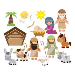 ON Sale Instant Download. Nativity clip art. Christmas clip art. Cn_1. Personal and commercial use.