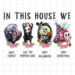 In This House We Love Halloween Png, Halloween Skeleton Png, Halloween Horror Png, Horror Characters, Movie Killers, Spo