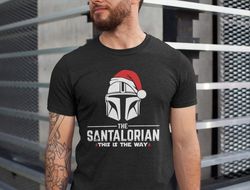 Santalorian Star Wars Christmas Shirt, Mandalorian Christmas Shirt, Disney Christmas Shirt, Mando Christmas Shirt,The Da