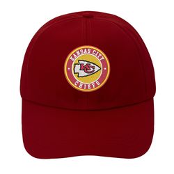 NFL Team Kansas City Chiefs Embroidered Baseball Cap, NFL Logo Embroidered Hat, Chiefs Broncos Embroidery Baseball Cap