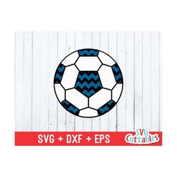 Soccer ball svg, Chevron Soccer Ball, SVG, EPS, DXF, Soccer cut file, Silhouette, Cricut cut file, Digital download