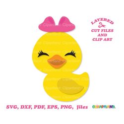 INSTANT Download. Commercial license is included up to 1000 uses! Cute duckling girl cut files and clip art. D_3.