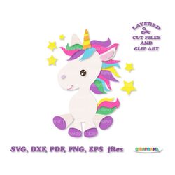 INSTANT Download. Little unicorn svg cut file and clip art. Lu_4. Commercial license is included!