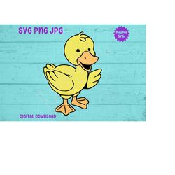 Yellow Duck Duckling SVG PNG JPG Clipart Digital Cut File Download for Cricut Silhouette Sublimation Printable Art - Per