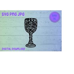 Medieval Port Goblet SVG PNG Jpg Clipart Digital Cut File Download for Cricut Silhouette Sublimation Printable Art - Per
