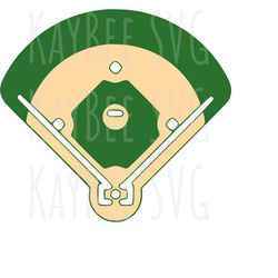 Baseball Diamond SVG PNG JPG Clipart Digital Cut File Download for Cricut Silhouette Sublimation Printable - Personal Us