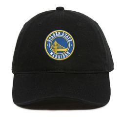 NBA Golden State Warriors Embroidered Baseball Cap, NBA Logo Team Embroidered Hat, Warriors Embroidery Baseball Cap