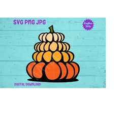 Stack of Pumpkins SVG PNG JPG Clipart Digital Cut File Download for Cricut Silhouette Sublimation Printable Art - Person