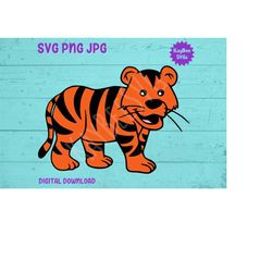 Cute Tiger SVG PNG JPG Clipart Digital Cut File Download for Cricut Silhouette Sublimation Printable Art - Personal Use