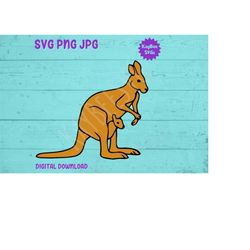 Kangaroo with Joey SVG PNG JPG Clipart Digital Cut File Download for Cricut Silhouette Sublimation Printable Art - Perso
