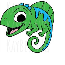 Chameleon SVG PNG Jpg Clipart Digital Cut File Download for Cricut Silhouette Sublimation Printable Art - Personal Use O