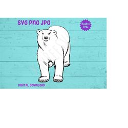 Polar Bear SVG PNG Jpg Clipart Digital Cut File Download for Cricut Silhouette Sublimation Printable Art - Personal Use