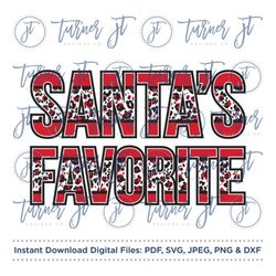 santa's favorite cheetah print, leopard print, patterned sublimation file (holiday, christmas, santa, christmas shirt, c