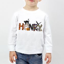Personalized Halloween Name Shirt, Personalized Halloween Shirt, Kids Halloween Shirt, Boys Halloween Shirt, Personalize