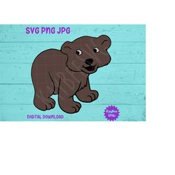 Bear Cub SVG PNG JPG Clipart Cut File Download for Cricut Silhouette Sublimation Printable Art - Personal Use Only