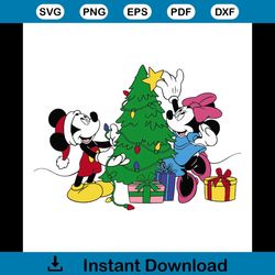 Mickey & Minnie Christmas svg, Christmas Svg, Christmas Disney Svg, Mickey Svg, Minnie Svg, Christmas Gift Svg, Merry Ch