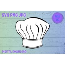 Chef's Hat Toque SVG PNG JPG Clipart Digital Cut File Download for Cricut Silhouette Sublimation Printable Art - Persona