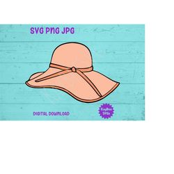 Sun Hat SVG PNG JPG Clipart Cut File Download for Cricut Silhouette Sublimation Printable Art - Personal Use Only