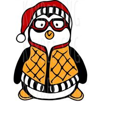 Penguin Plush in Winter Hat SVG PNG JPG Clipart Digital Cut File Download for Cricut Silhouette - Personal Use Only